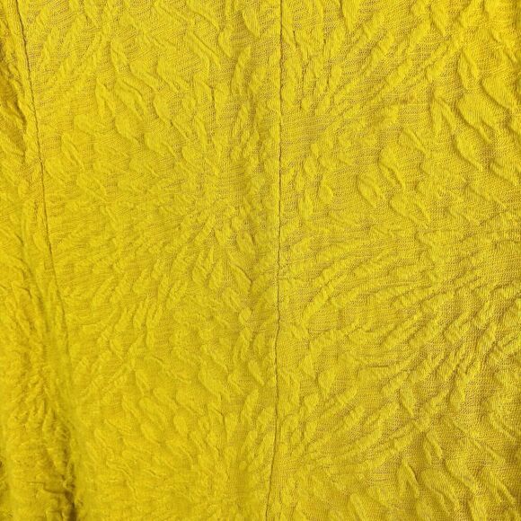 Postmark Anthropologie Size Large Seamed Textured Tank Top Yellow Cotton Blend - Picture 5 of 8